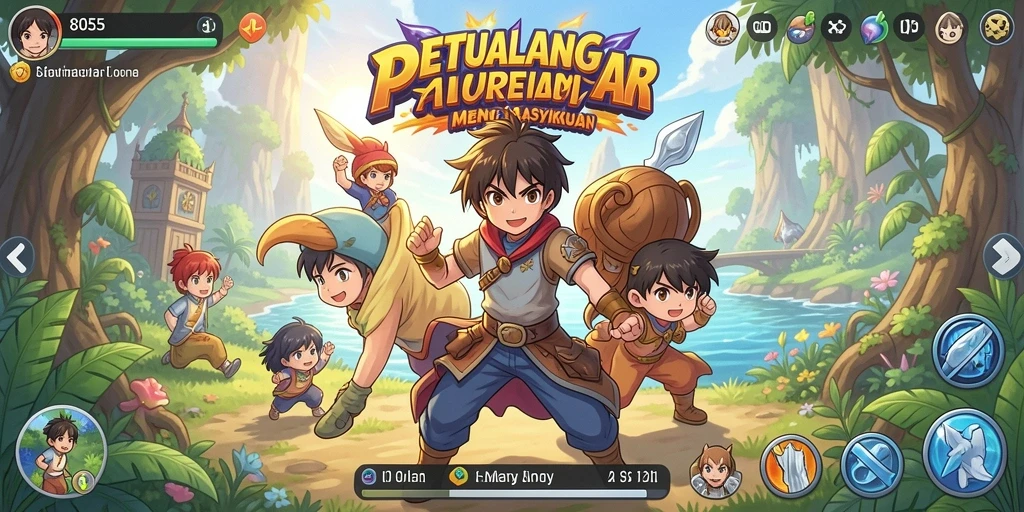 Tampilan gameplay mengesankan dari karakter Anime yang beraksi.