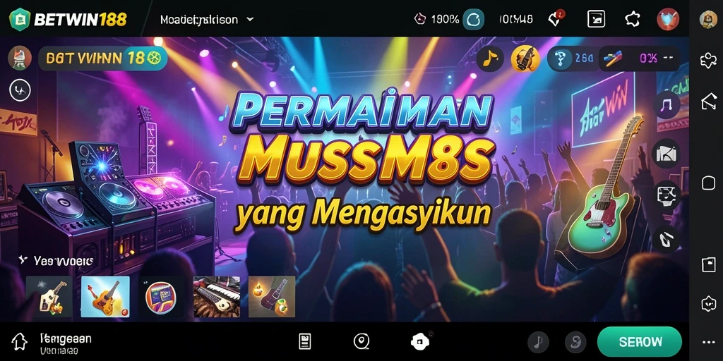 Gameplay BETWIN188 yang seru dengan karakter unik dan lagu-lagu populer.
