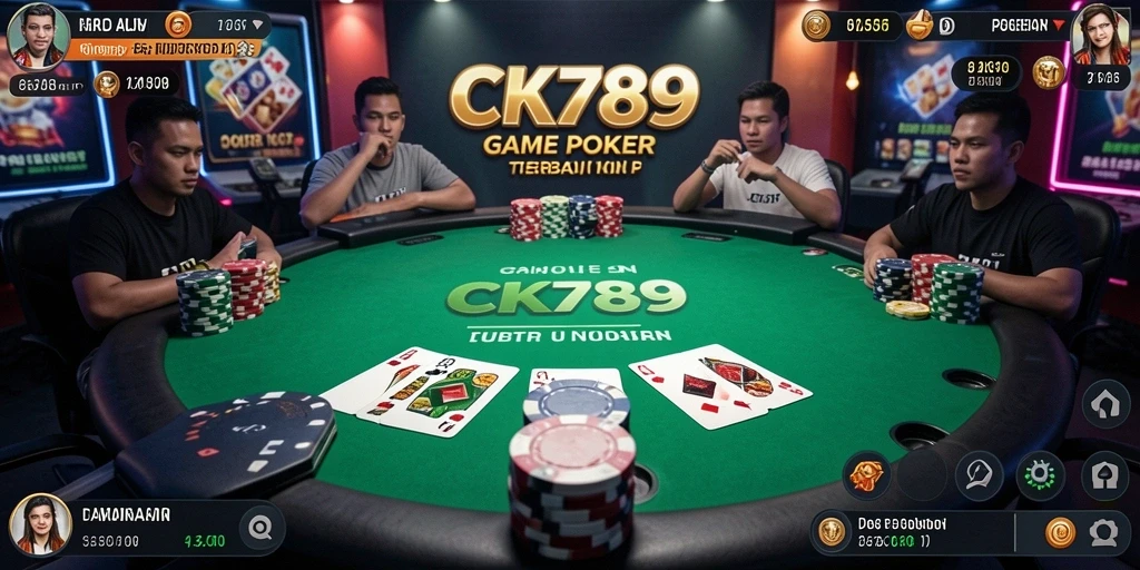 Tampilan gameplay CK789 yang mendebarkan di meja Poker.