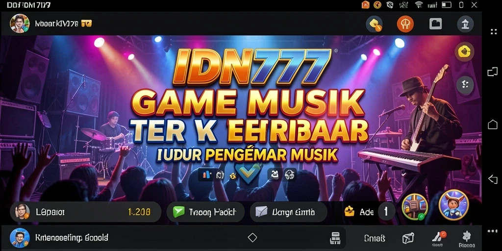 Screenshot gameplay IDN777 menampilkan pemain menikmati musik.