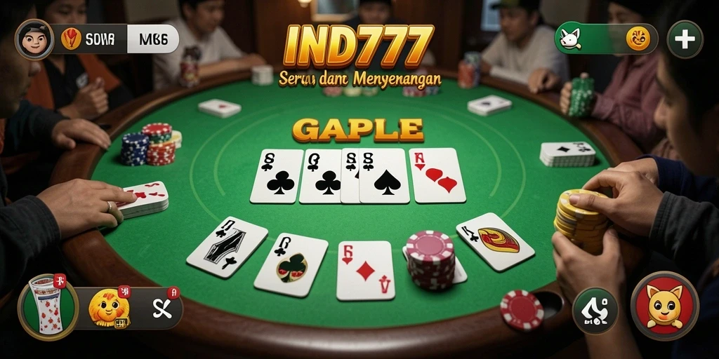 Gameplay seru IND777 dengan grafis menarik dalam Gaple.