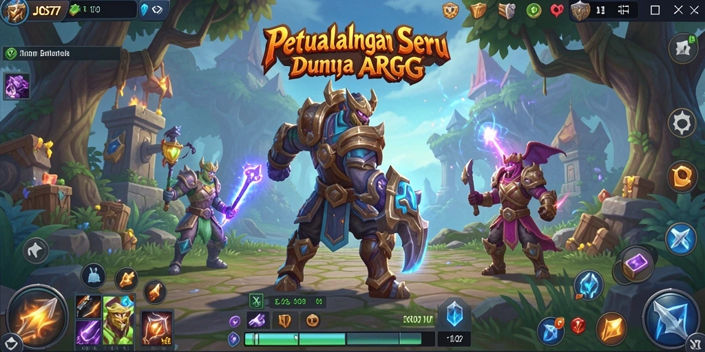 Tangkapan layar menampilkan pertarungan seru dalam JOS77 ARPG.