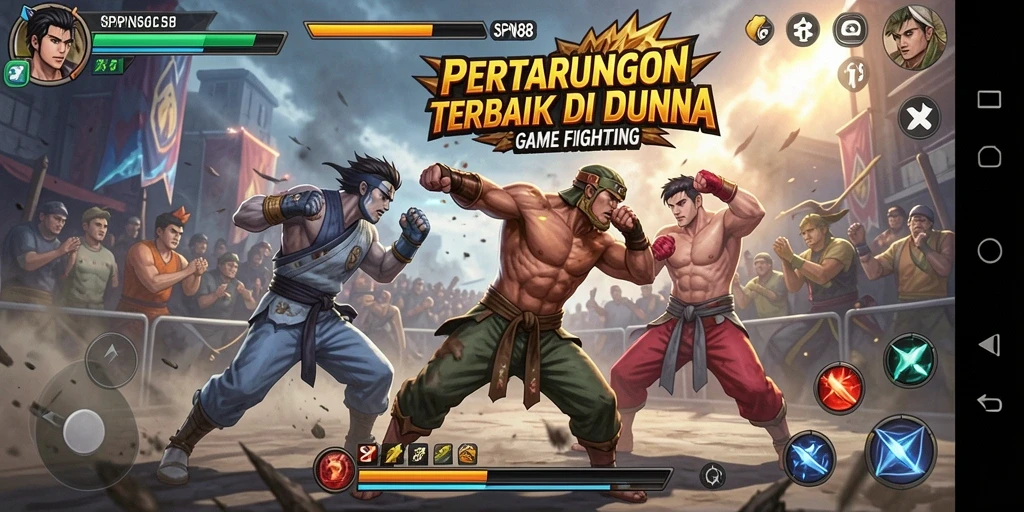 Gameplay SPN88 menunjukkan pertarungan intens antar karakter yang menarik.