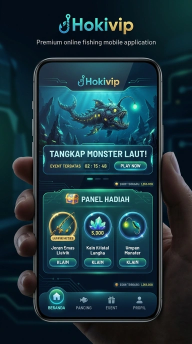 Screenshot antarmuka aplikasi hokivip yang menarik.